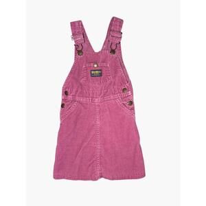 Vintage OshKosh B'gosh Pink Corduroy Overall Dress 5t